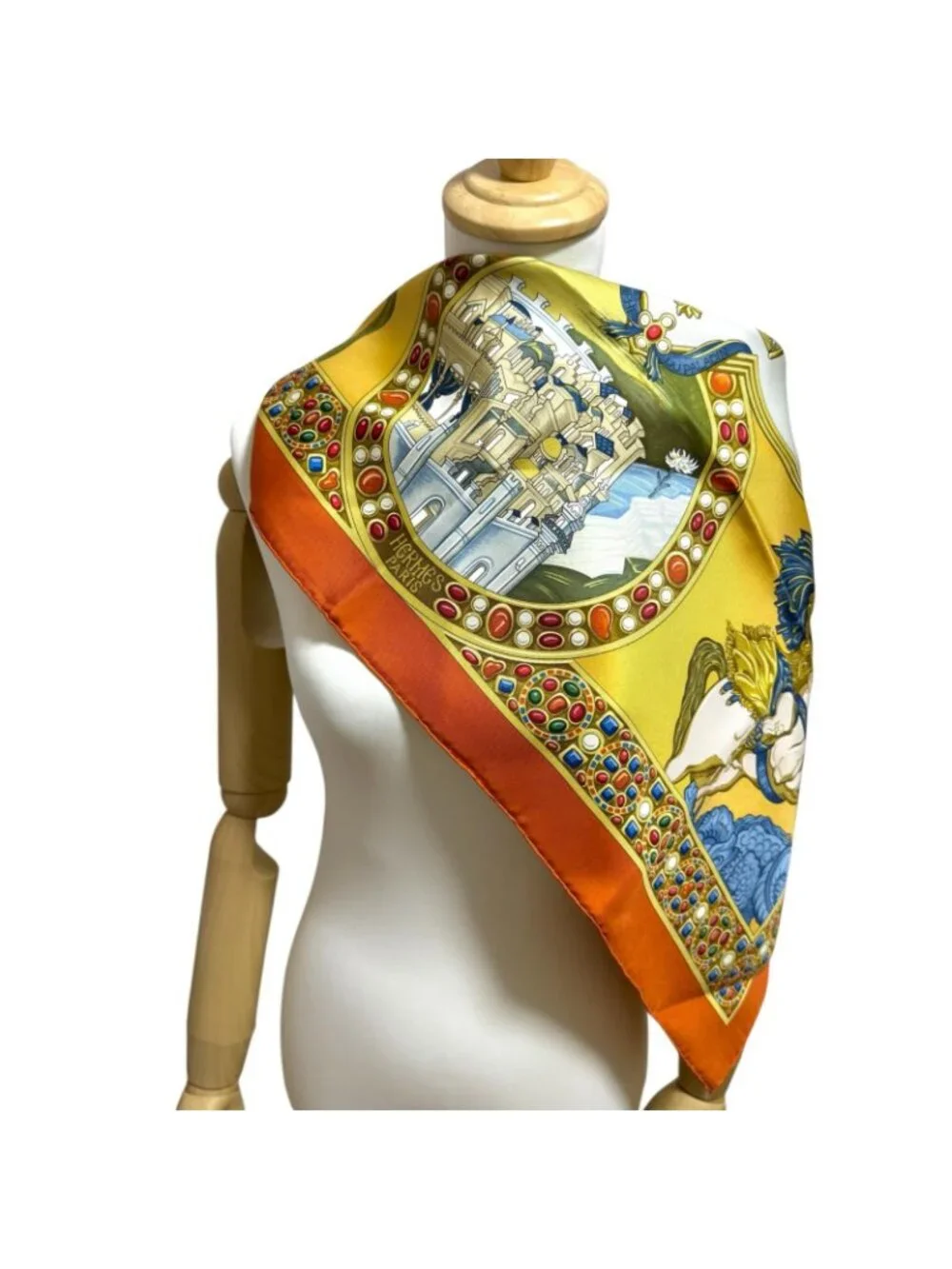 Hermes Carre 90 Victory Of The Knights Of Justice Scarf Silk